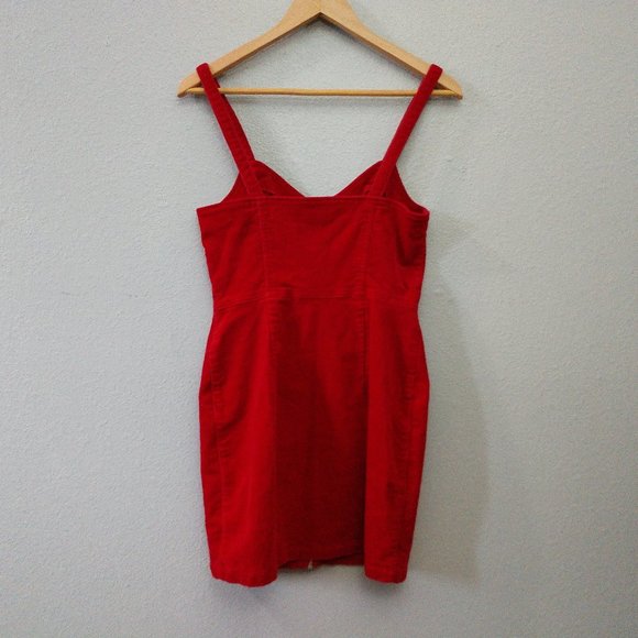 Divided H&M Red Sweetheart Corduroy Mini Dress - Picture 5 of 5